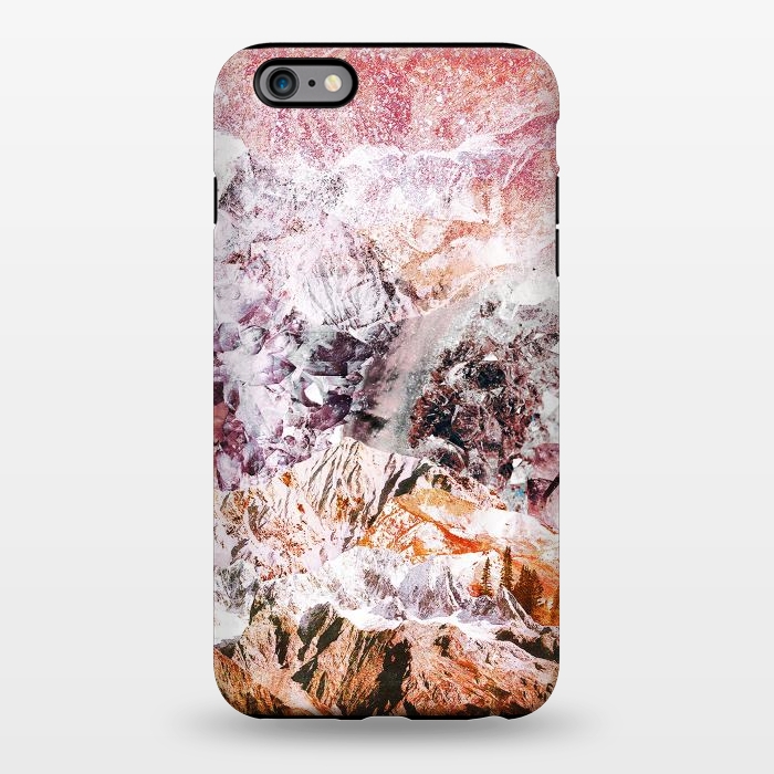 iPhone 6/6s plus StrongFit Pink geode crystals landscape by Oana 