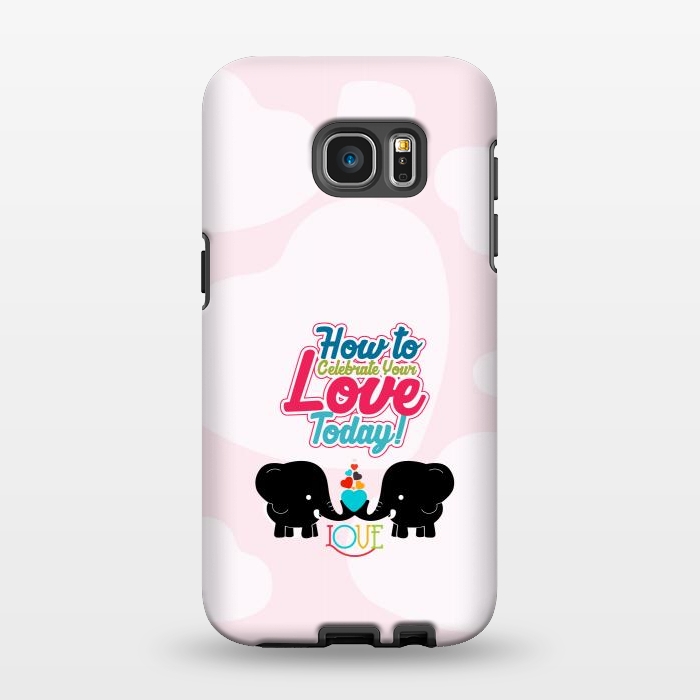 Galaxy S7 EDGE StrongFit couple elephants by TMSarts