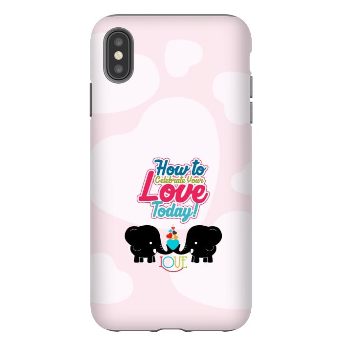 iPhone Xs Max StrongFit couple elephants by TMSarts