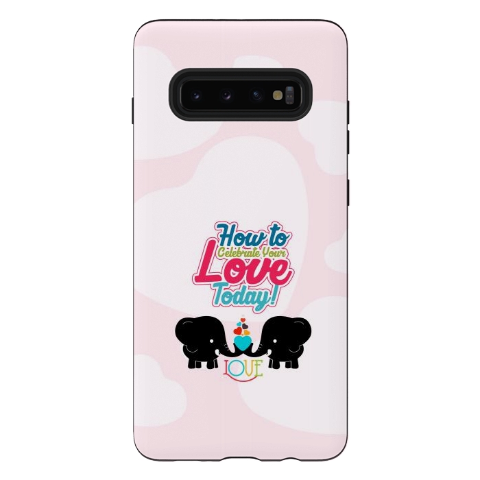 Galaxy S10 plus StrongFit couple elephants by TMSarts
