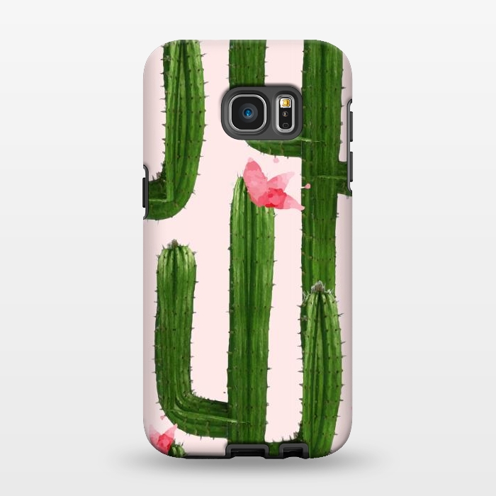 Galaxy S7 EDGE StrongFit Happy Cacti by Uma Prabhakar Gokhale
