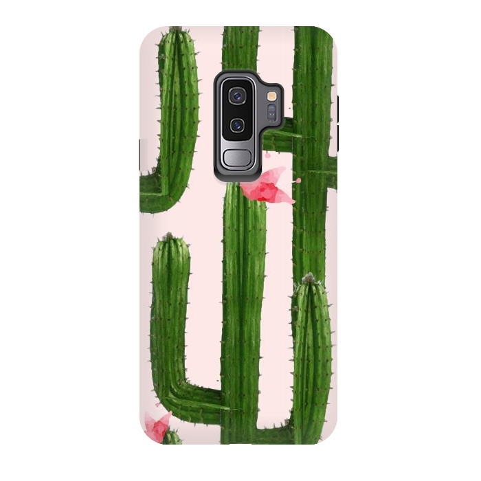 Galaxy S9 plus StrongFit Happy Cacti by Uma Prabhakar Gokhale