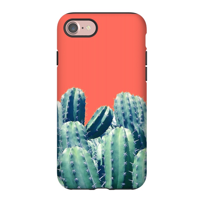 iPhone 7 StrongFit Cactus on Coral by Uma Prabhakar Gokhale