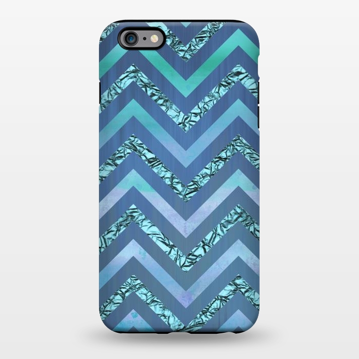 iPhone 6/6s plus StrongFit Blue Chevron Elegant by Andrea Haase