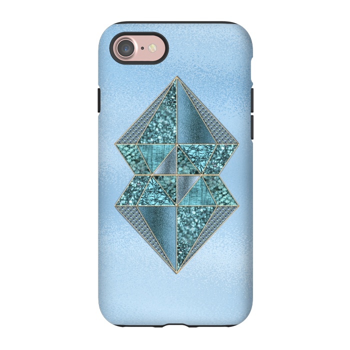 iPhone 7 StrongFit Blue Double Diamond 2 by Andrea Haase