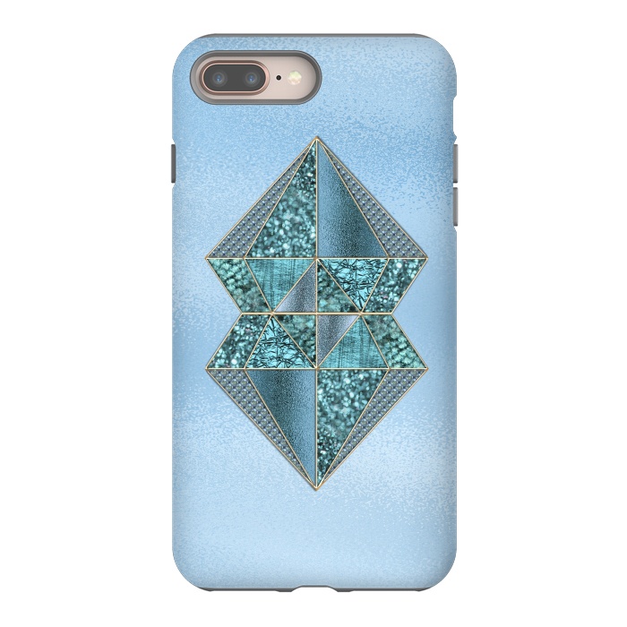 iPhone 7 plus StrongFit Blue Double Diamond 2 by Andrea Haase
