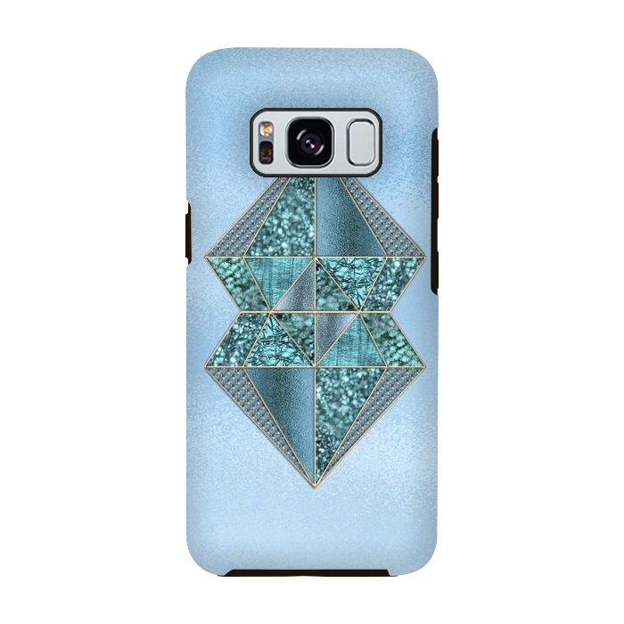 Galaxy S8 StrongFit Blue Double Diamond 2 by Andrea Haase