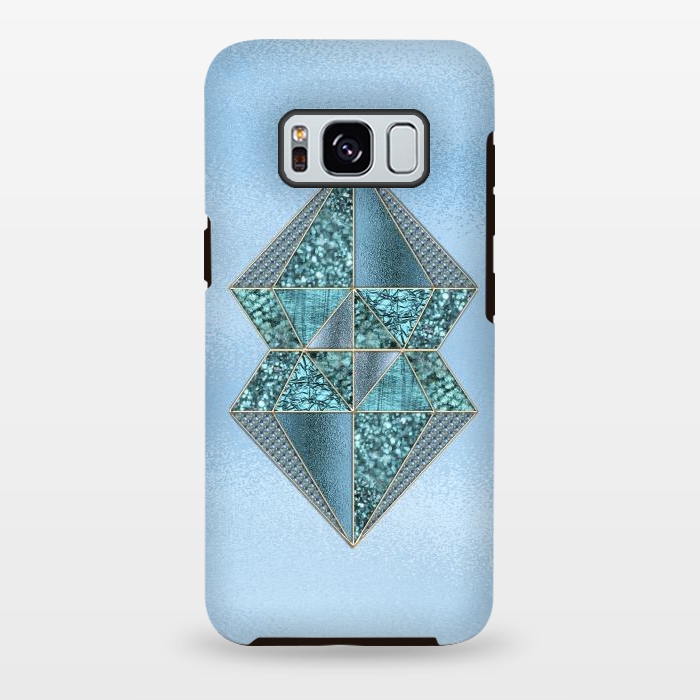 Galaxy S8 plus StrongFit Blue Double Diamond 2 by Andrea Haase