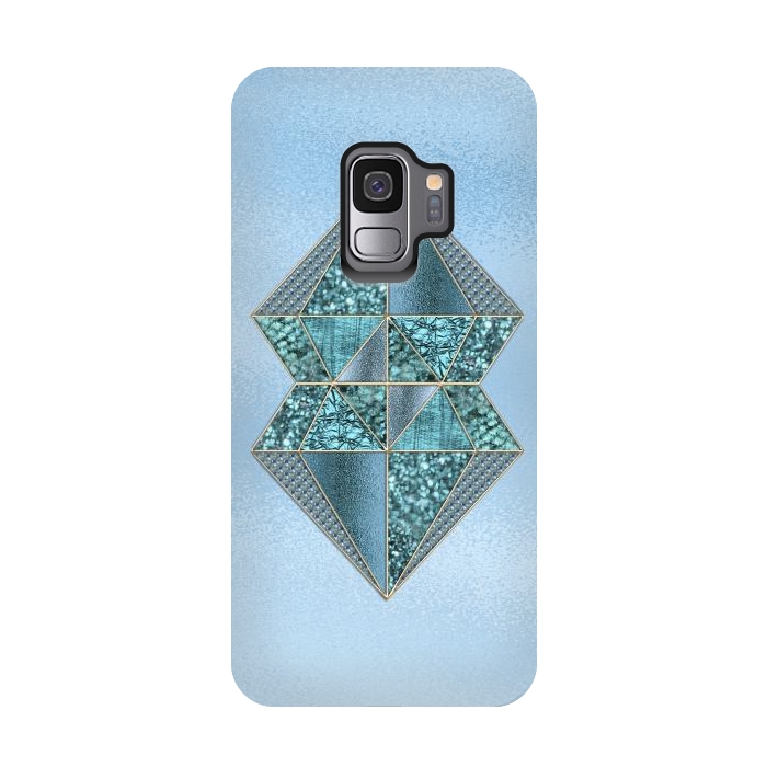 Galaxy S9 StrongFit Blue Double Diamond 2 by Andrea Haase