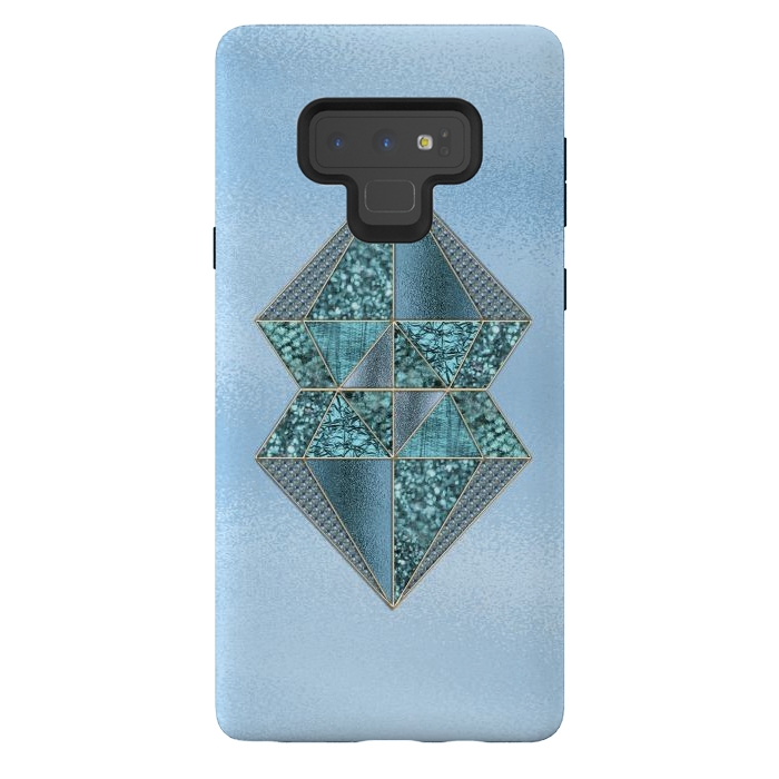 Galaxy Note 9 StrongFit Blue Double Diamond 2 by Andrea Haase