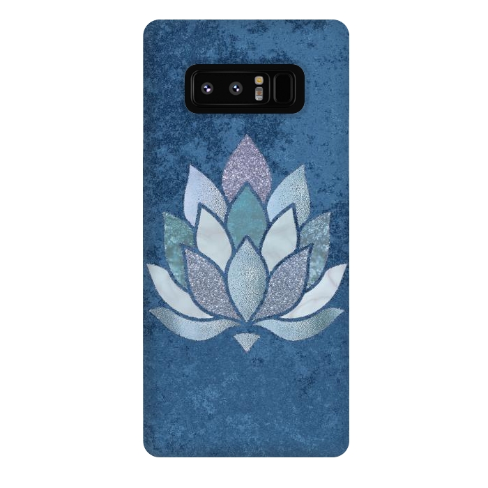 Galaxy Note 8 StrongFit Precious Blue Lotus Flower 2 by Andrea Haase
