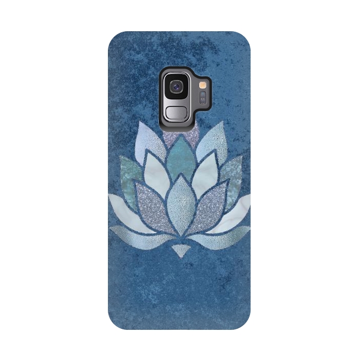 Galaxy S9 StrongFit Precious Blue Lotus Flower 2 by Andrea Haase