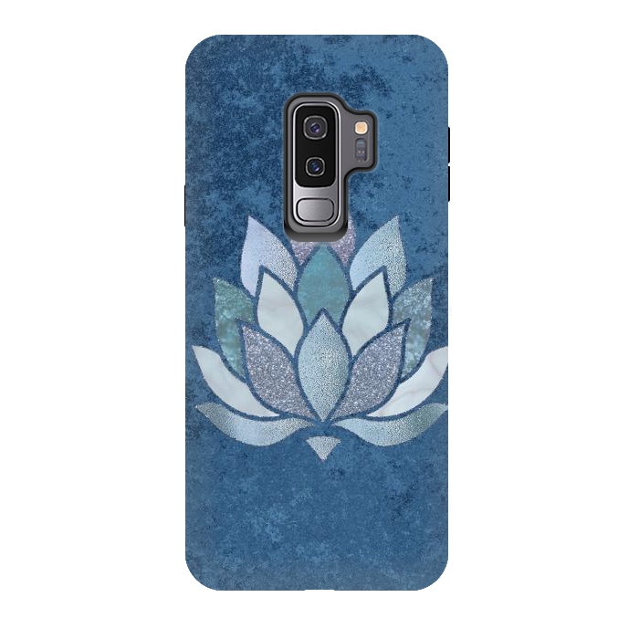 Galaxy S9 plus StrongFit Precious Blue Lotus Flower 2 by Andrea Haase