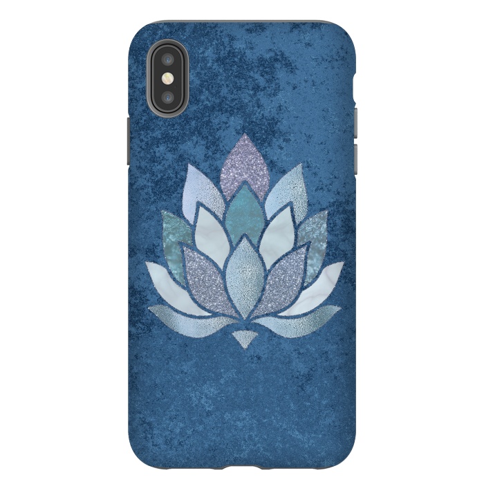 iPhone Xs Max StrongFit Precious Blue Lotus Flower 2 by Andrea Haase