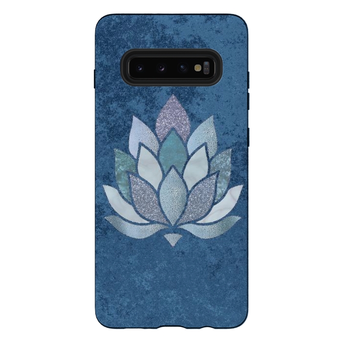 Galaxy S10 plus StrongFit Precious Blue Lotus Flower 2 by Andrea Haase