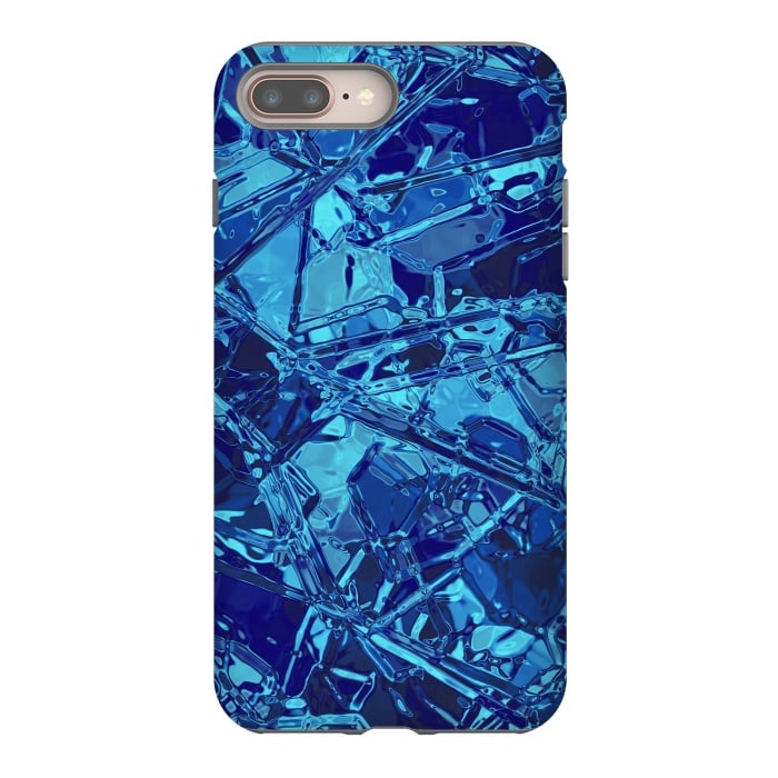 iPhone 7 plus StrongFit Blue Stained Glass 2 by Andrea Haase