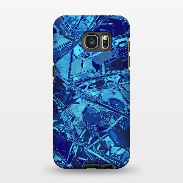 Galaxy S7 EDGE StrongFit Blue Stained Glass 2 by Andrea Haase