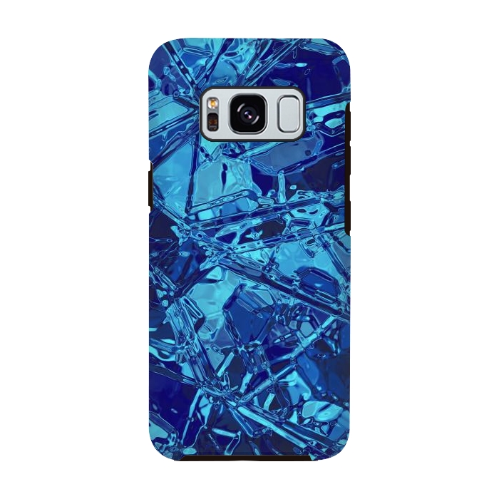 Galaxy S8 StrongFit Blue Stained Glass 2 by Andrea Haase