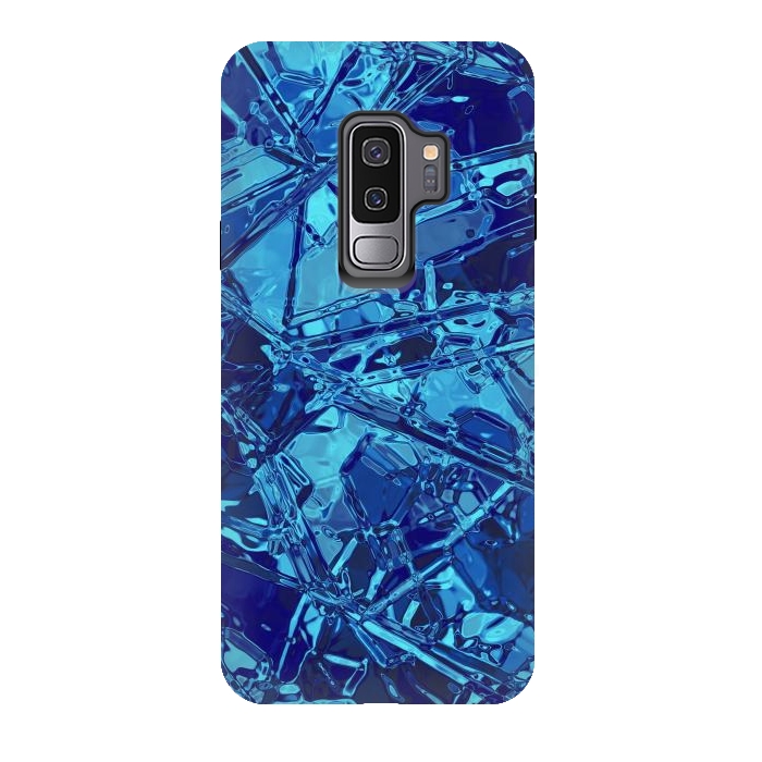 Galaxy S9 plus StrongFit Blue Stained Glass 2 by Andrea Haase