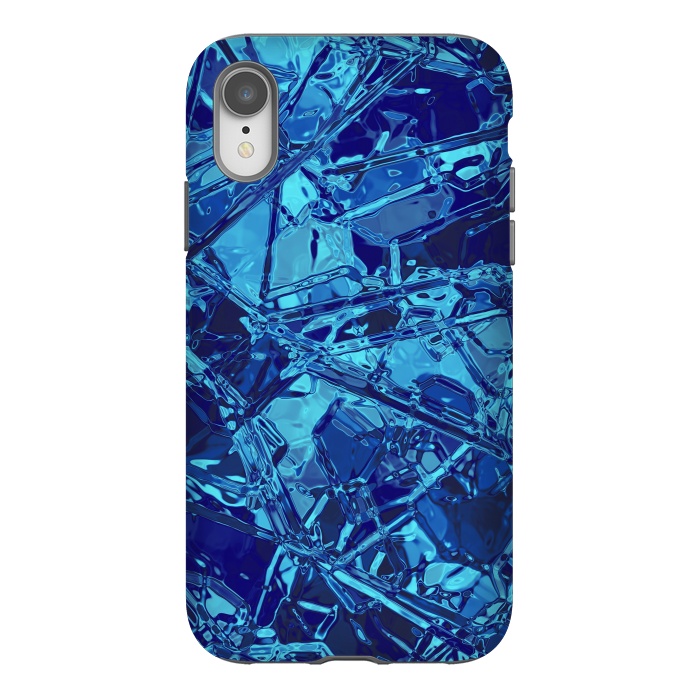 iPhone Xr StrongFit Blue Stained Glass 2 by Andrea Haase