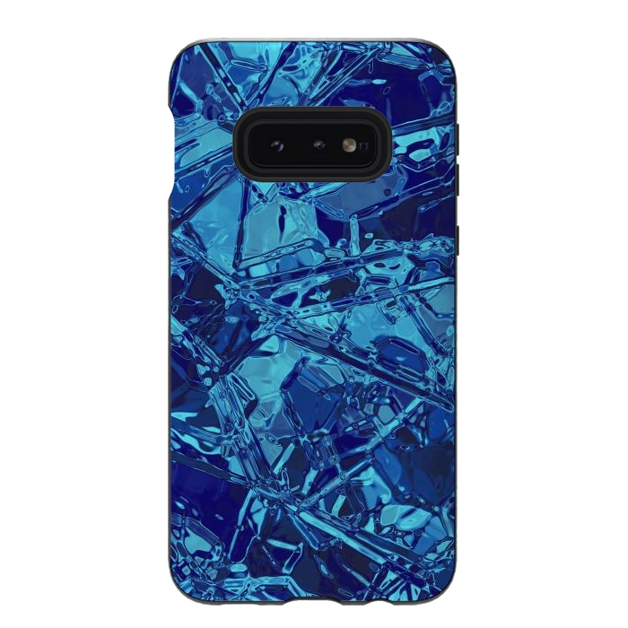Galaxy S10e StrongFit Blue Stained Glass 2 by Andrea Haase