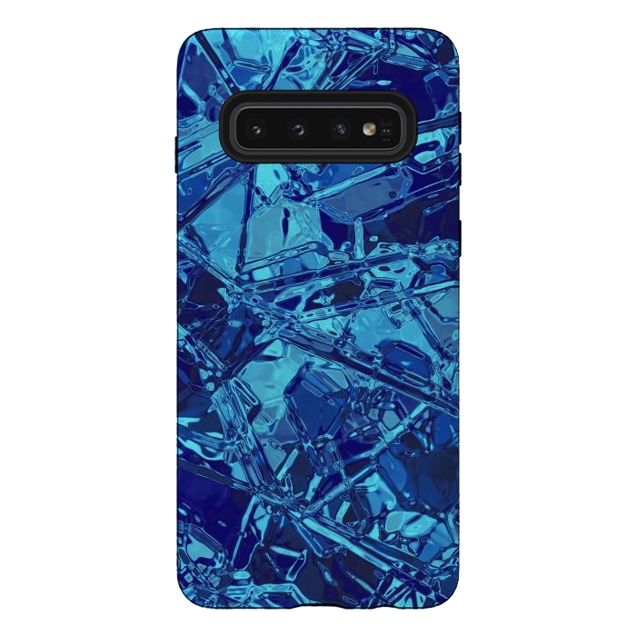 Galaxy S10 StrongFit Blue Stained Glass 2 by Andrea Haase