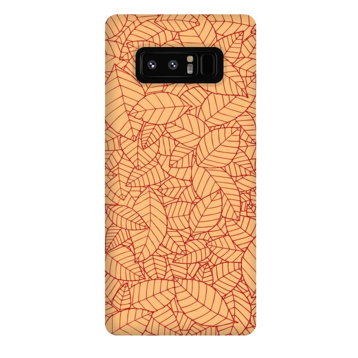 Galaxy Note 8 StrongFit Red Leaves Pattern by Mangulica
