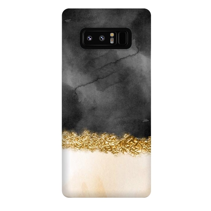 Galaxy Note 8 StrongFit Black and Blush Ink with gold glitter stripe by  Utart