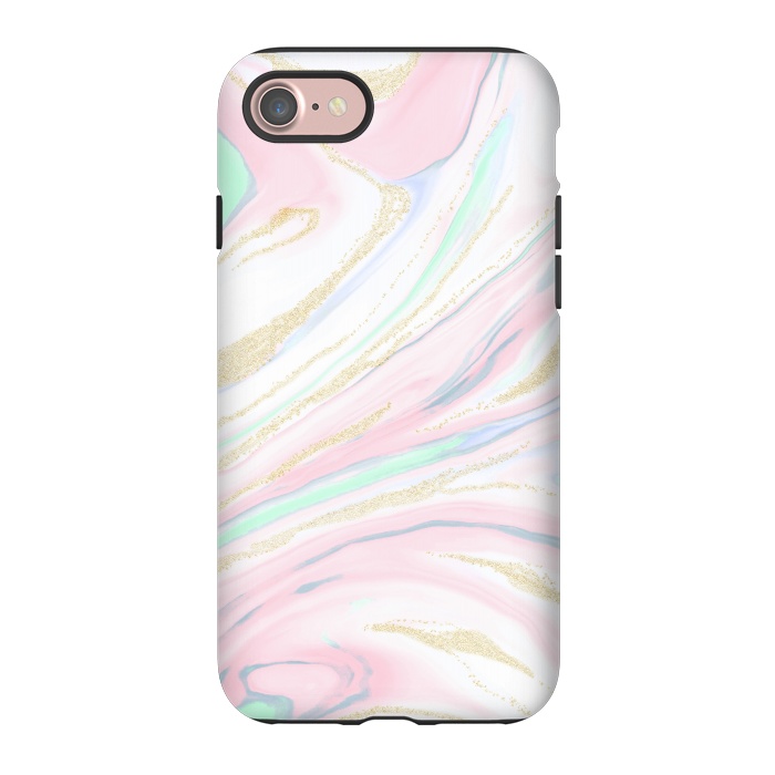 iPhone 7 StrongFit Classy marbleized abstract design by InovArts