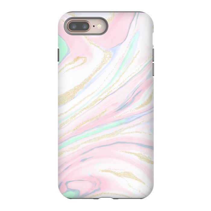iPhone 7 plus StrongFit Classy marbleized abstract design by InovArts