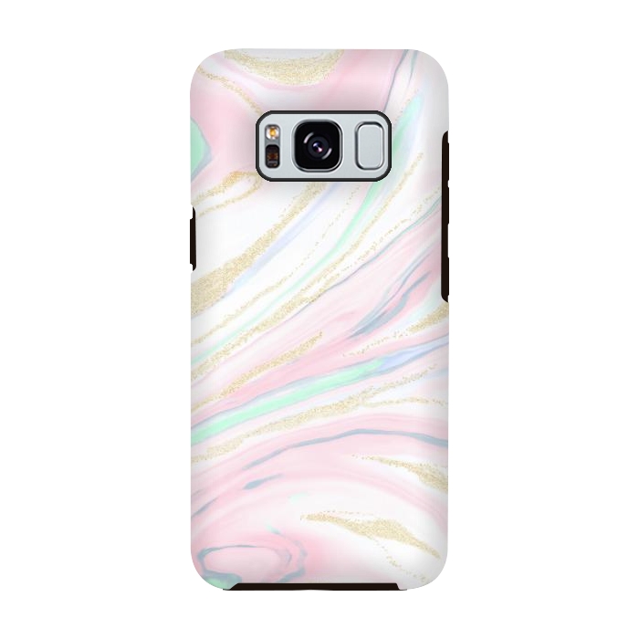 Galaxy S8 StrongFit Classy marbleized abstract design by InovArts