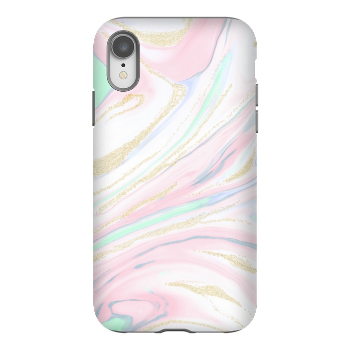iPhone Xr StrongFit Classy marbleized abstract design by InovArts