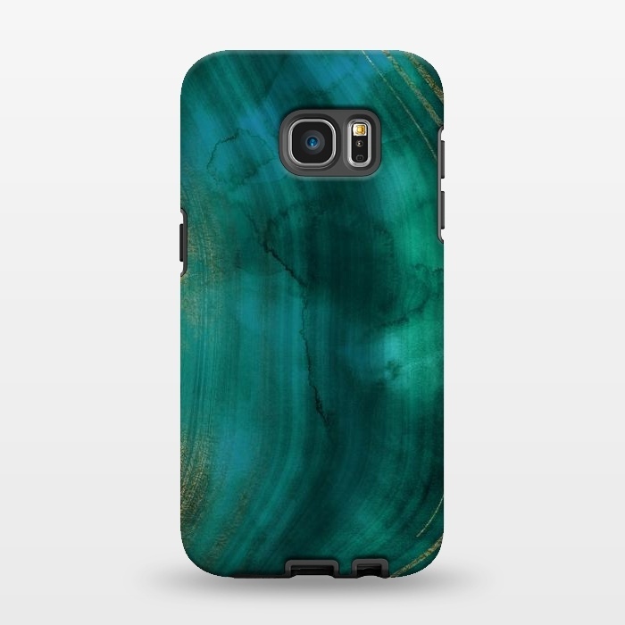 Galaxy S7 EDGE StrongFit Green Malachite Marble Texture by  Utart