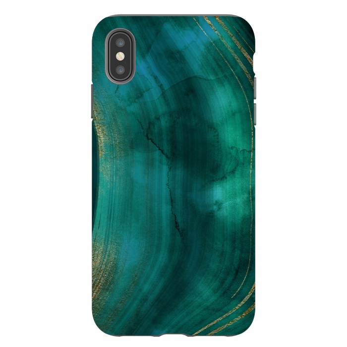 iPhone Xs Max StrongFit Green Malachite Marble Texture by  Utart