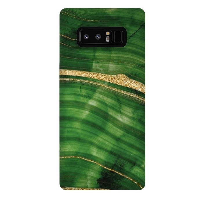 Galaxy Note 8 StrongFit Malachite Green Marble with Gold veins by  Utart