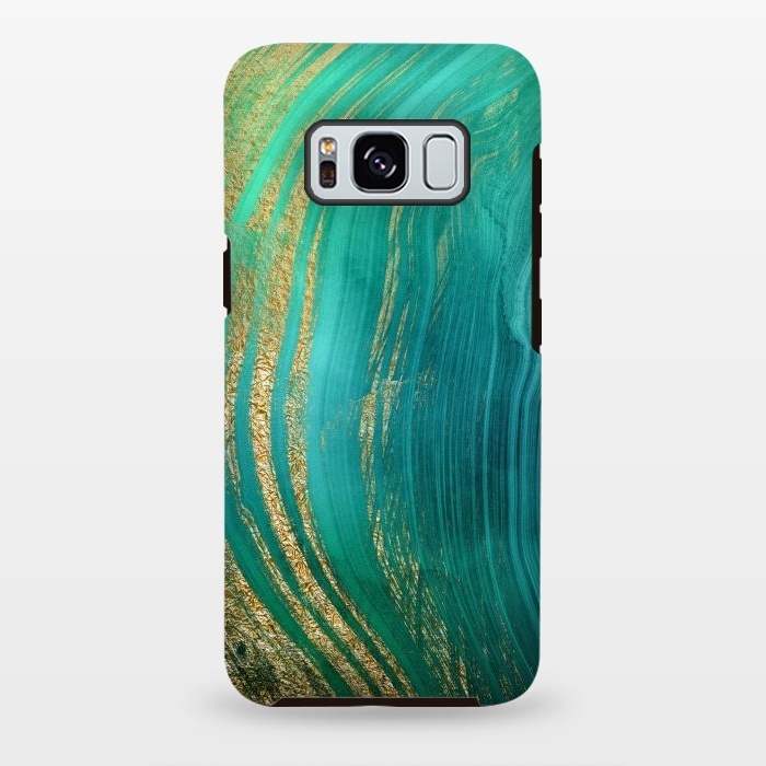 Galaxy S8 plus StrongFit Gold and Teal Mermaid Ocean Marble by  Utart