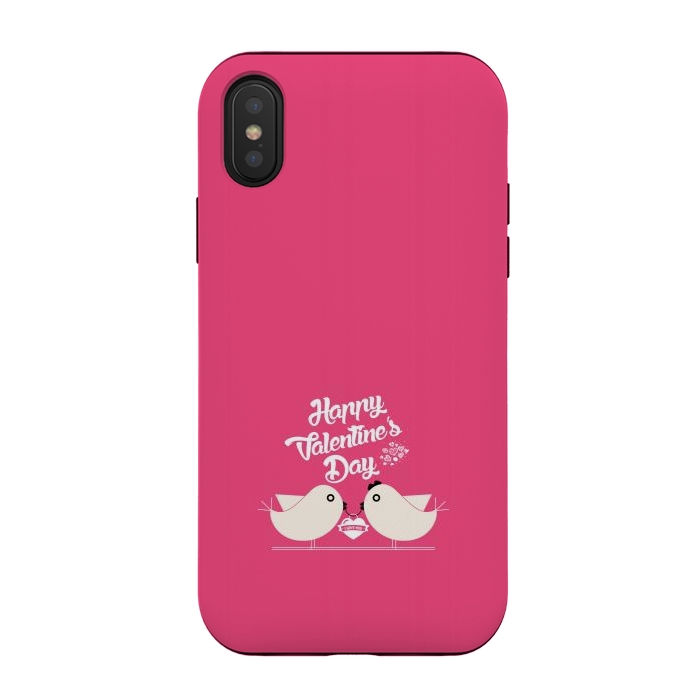 iPhone Xs / X StrongFit love birds couple by TMSarts