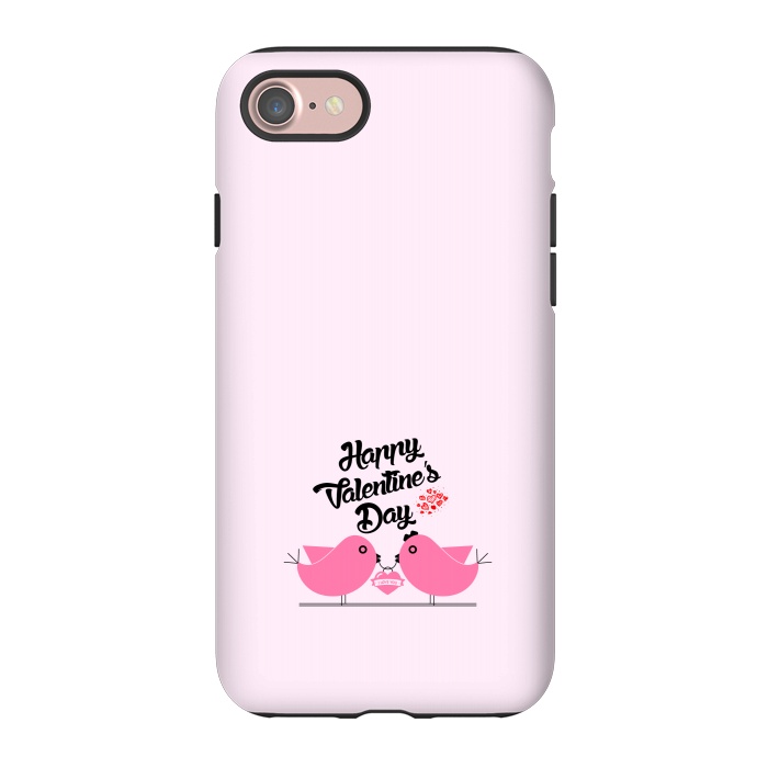 iPhone 7 StrongFit pink couple birds by TMSarts