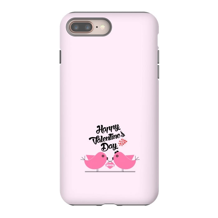 iPhone 7 plus StrongFit pink couple birds by TMSarts