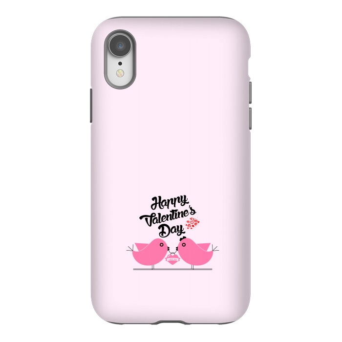 iPhone Xr StrongFit pink couple birds by TMSarts
