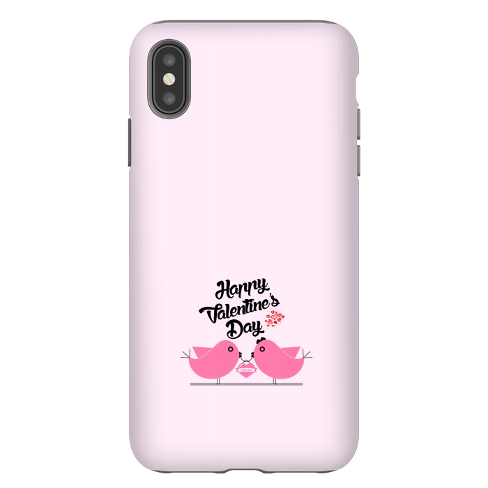 iPhone Xs Max StrongFit pink couple birds by TMSarts