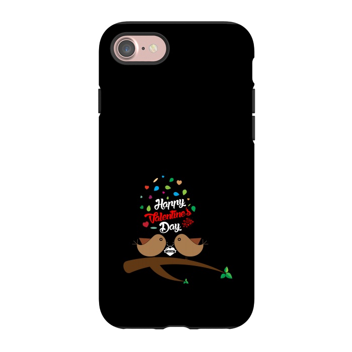 iPhone 7 StrongFit brown love birds by TMSarts