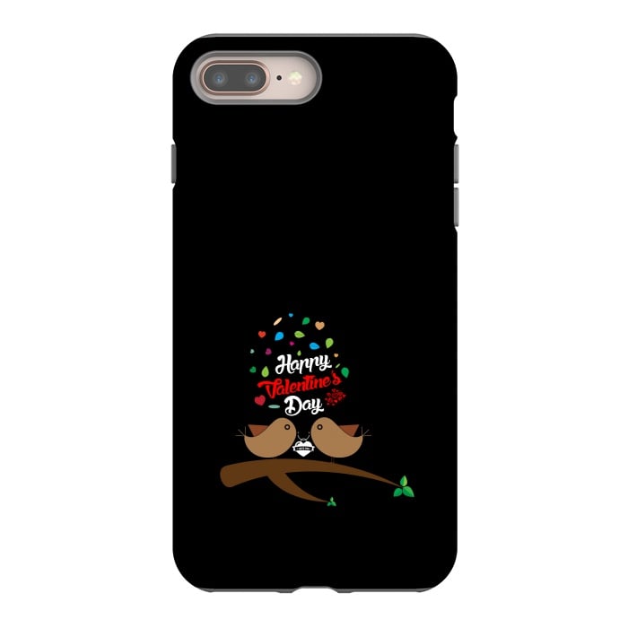 iPhone 7 plus StrongFit brown love birds by TMSarts