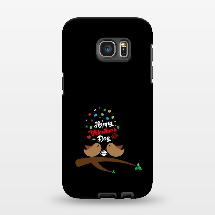 Galaxy S7 EDGE StrongFit brown love birds by TMSarts