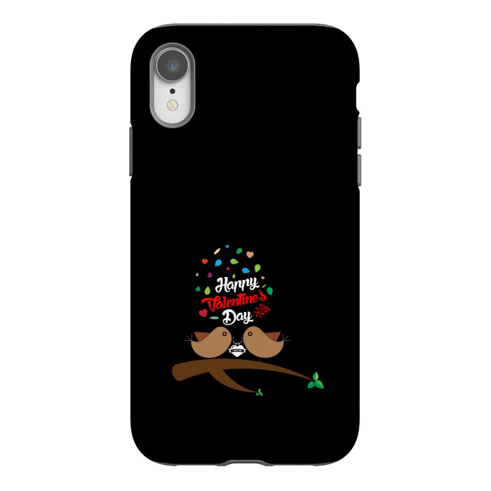 iPhone Xr StrongFit brown love birds by TMSarts