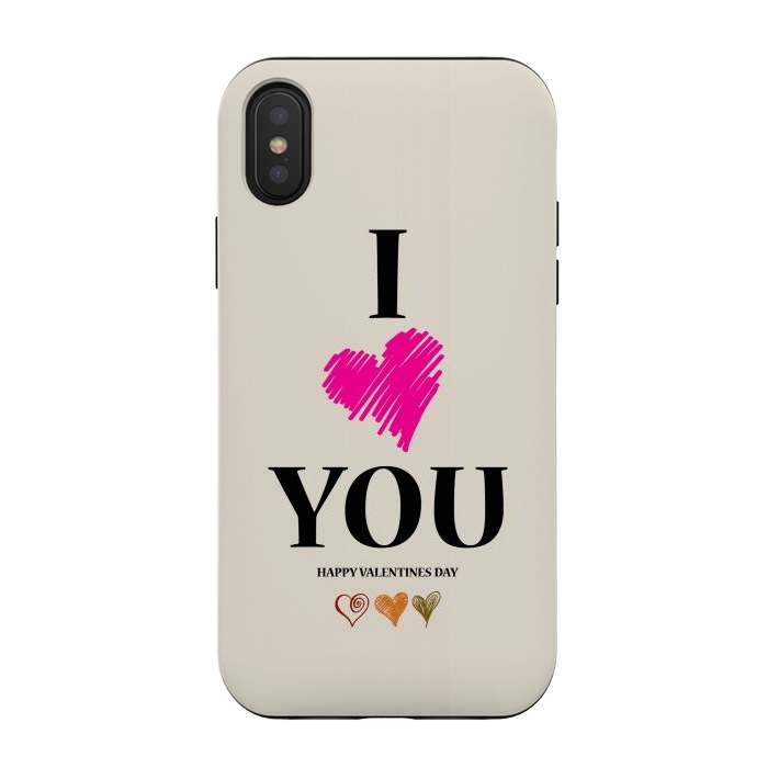 iPhone Xs / X StrongFit i love you heart by TMSarts