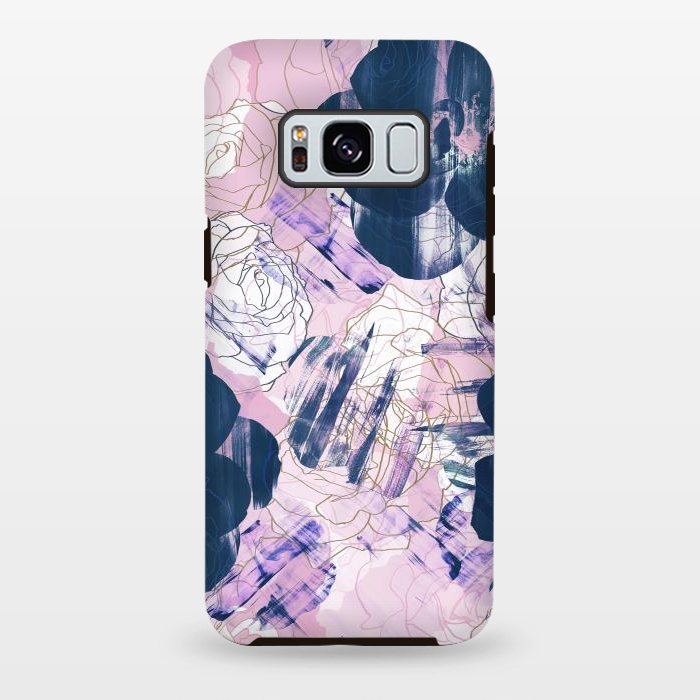 Galaxy S8 plus StrongFit Painted flower petals brushstrokes by Oana 