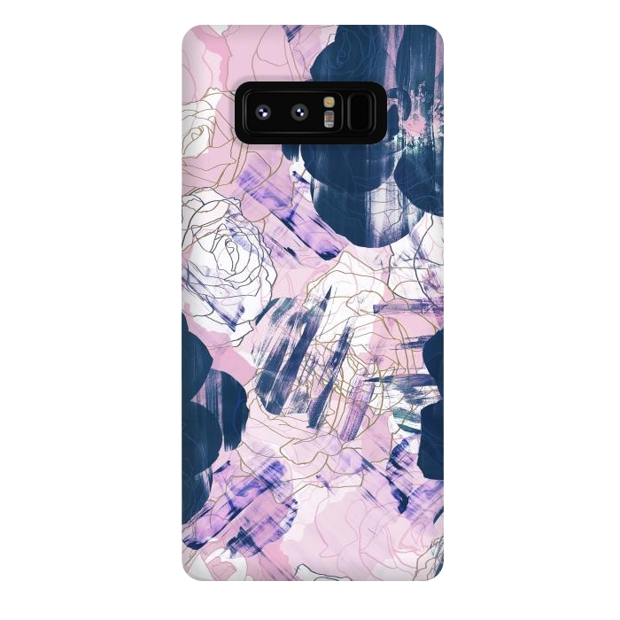 Galaxy Note 8 StrongFit Painted flower petals brushstrokes by Oana 