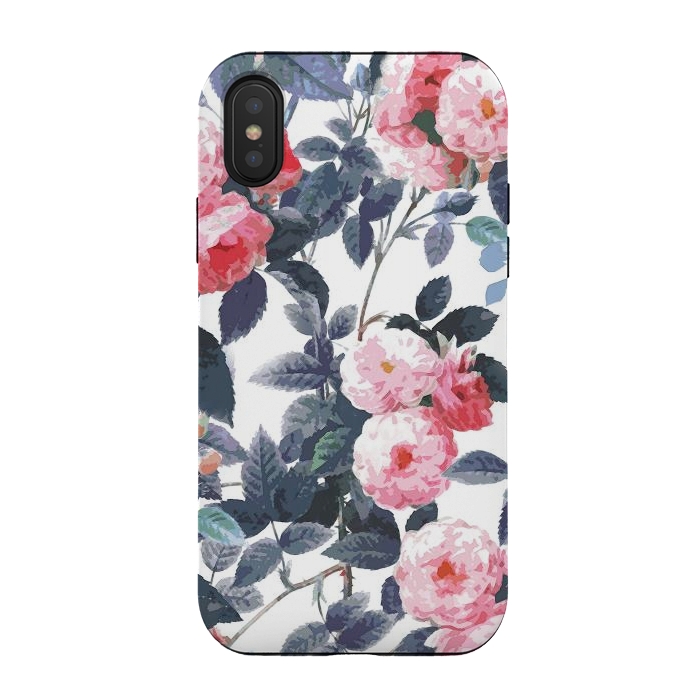 iPhone Xs / X StrongFit Vintage romantic roses by Oana 