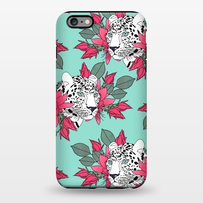 iPhone 6/6s plus StrongFit Stylish leopard and cactus flower pattern by InovArts